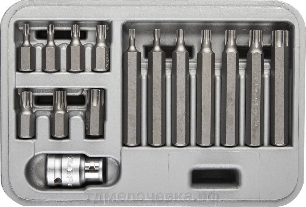 ЗУБР Torx, 15 шт, специальные биты (2651-H15) от компании ТД МЕЛОЧевка (товары для дома от метизов до картриджей) - фото 1