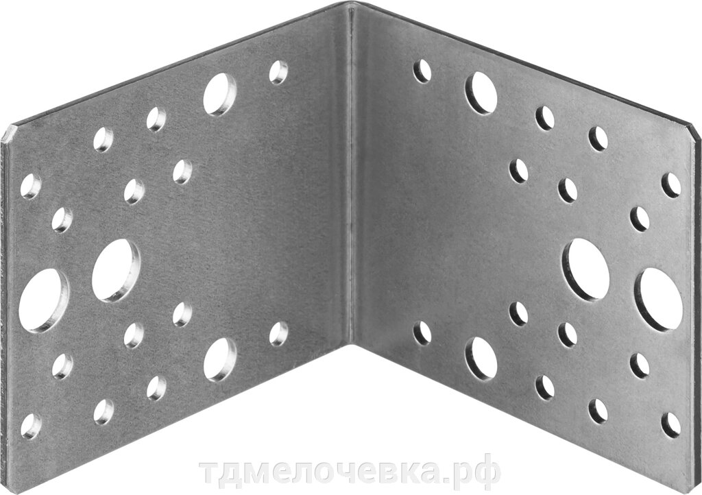 ЗУБР УК-2.5, 80 x 100 x 100 x 2.5 мм, цинк, крепежный уголок (31012-100) от компании ТД МЕЛОЧевка (товары для дома от метизов до картриджей) - фото 1