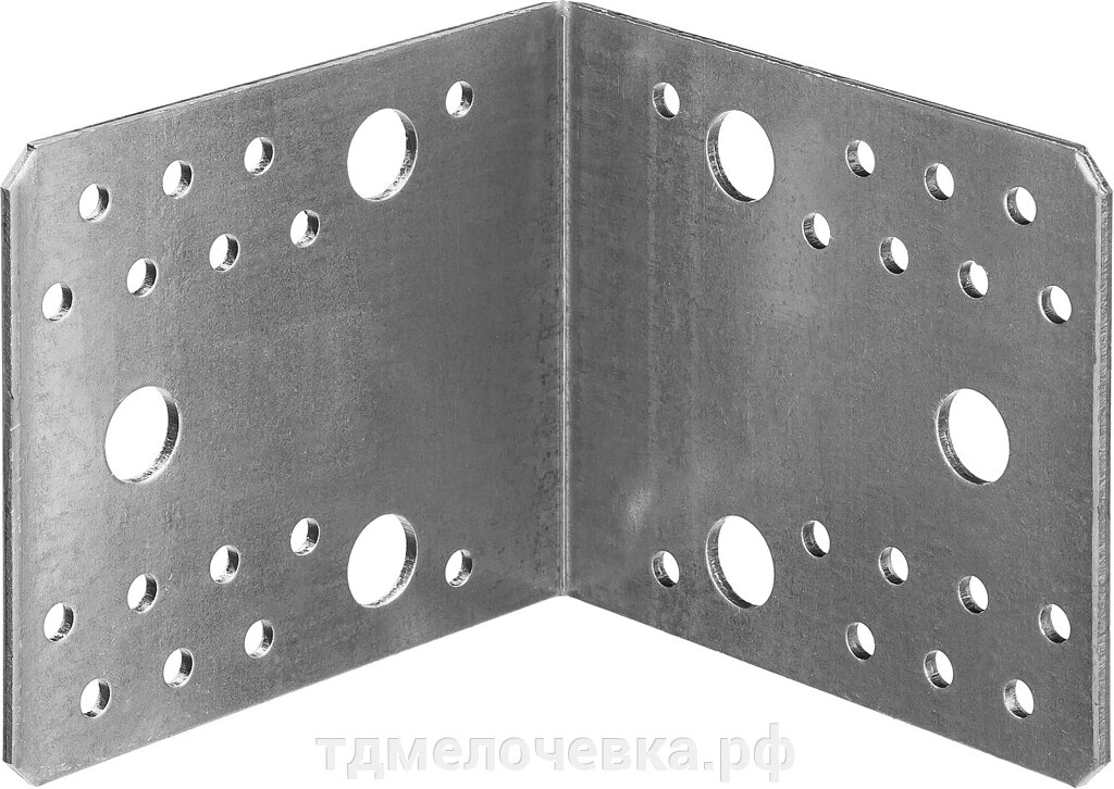 ЗУБР УК-2.5, 90 x 105 x 105 x 2.5 мм, цинк, крепежный уголок (31012-105) от компании ТД МЕЛОЧевка (товары для дома от метизов до картриджей) - фото 1