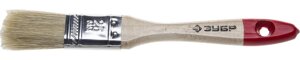 ЗУБР УНИВЕРСАЛ, 25 мм, 1″светлая натуральная щетина, деревянная ручка, все виды ЛКМ, плоская кисть (4-01001-025)
