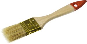 ЗУБР УНИВЕРСАЛ, 38 мм, 1.5″светлая натуральная щетина деревянная ручка, плоская кисть (01099-038)