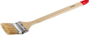 ЗУБР УНИВЕРСАЛ, 75 мм, 3″светлая натуральная щетина, деревянная ручка, все виды ЛКМ, радиаторная кисть (01041-075)