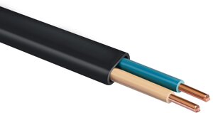 ЗУБР ВВГ-Пнг (А)-LS, 2 x 1.5 мм2, 50 м, ГОСТ 31996-2012, плоский, силовой кабель с пониженным дымо-газовыделением,
