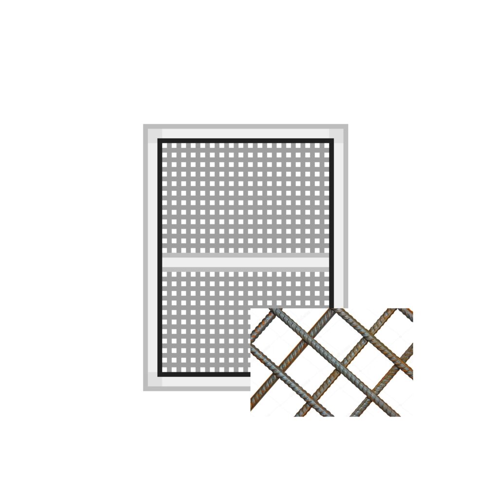 Москитная сетка стандарт алюминиевые нити белая от компании ООО "ПеноПласт" - фото 1