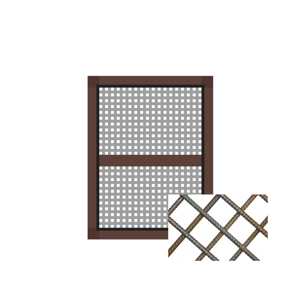 Москитная сетка стандарт алюминиевые нити коричневая от компании ООО "ПеноПласт" - фото 1