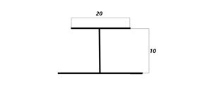 Н профиль 10 мм - 2000 мм