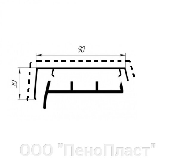 Наличник (арт. 3056-3057) 90 мм -6000 м ламинация СТАНДАРТ + от компании ООО "ПеноПласт" - фото 1