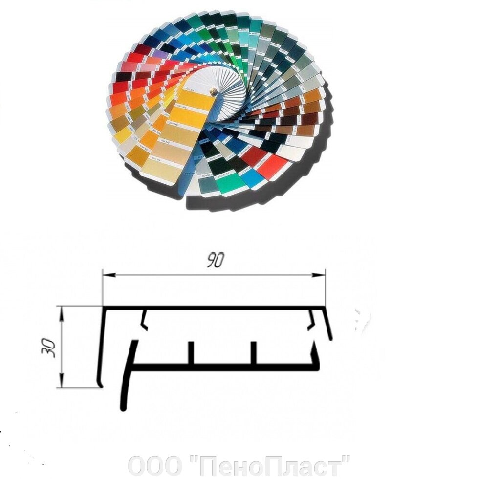 Наличник арт. 3056\57 - 1000 мм цветной от компании ООО "ПеноПласт" - фото 1