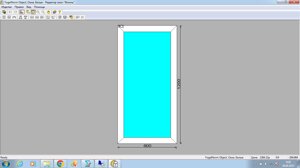Окно пвх 600*1200 глухое