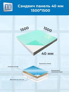 Сэндвич панель 40 мм 1500*1500