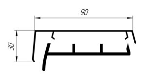 Наличник откоса арт 3056-3057 - 85 мм - 2500 мм