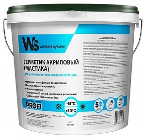 WS Акриловый герметик для наружного шва 7 кг