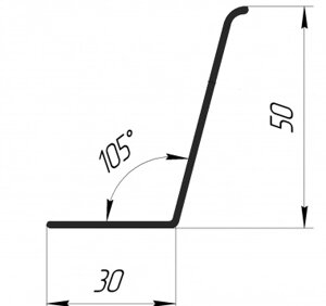 Уголок 50*30*2 - 1250 мм