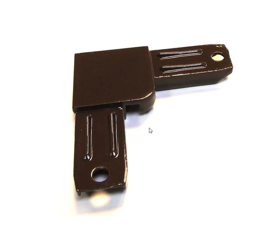 Соединительный угол  для москитной сетки металл  коричневый от компании ООО "ПеноПласт" - фото 1