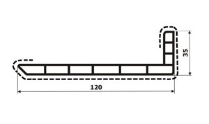 Угол 120*35 -6000 м. внешний угол ламинация СТАНДАРТ