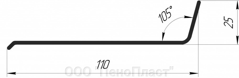 Уголок 106*20*2 - 1250 мм от компании ООО "ПеноПласт" - фото 1