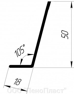 Уголок 50*18*2 - 1250 мм от компании ООО "ПеноПласт" - фото 1