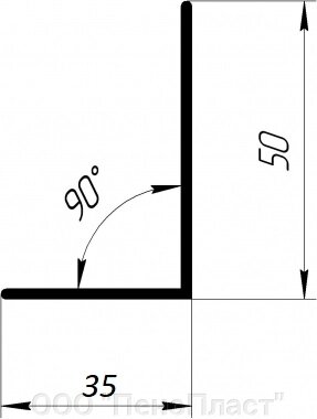 Уголок 50*35*2 - 6000 мм от компании ООО "ПеноПласт" - фото 1