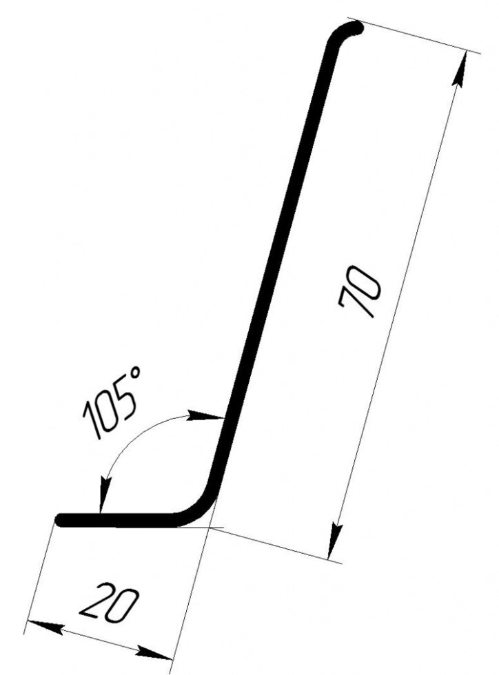 Уголок 70*20*2 - 1500 мм (763345333) купить с доставкой по доступной ...