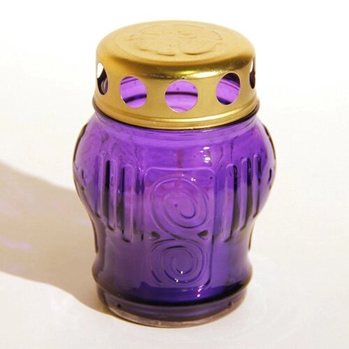 Лампада для дома Фиолетового цвета от компании Восковые свечи Козельск - фото 1