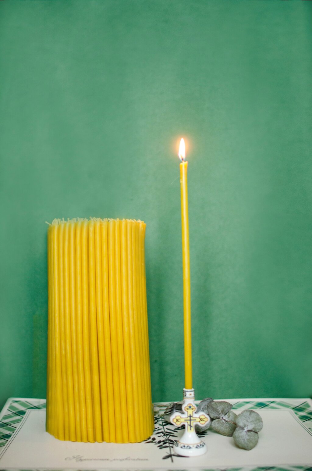 Номерные церковные свечи № 40, 2 кг от компании Восковые свечи Козельск - фото 1