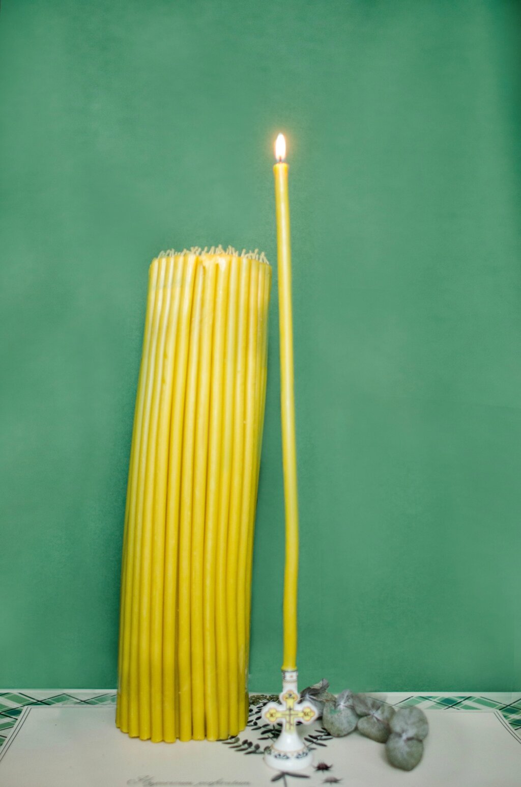 Свечи церковные восковые № 10, 2 кг от компании Восковые свечи Козельск - фото 1
