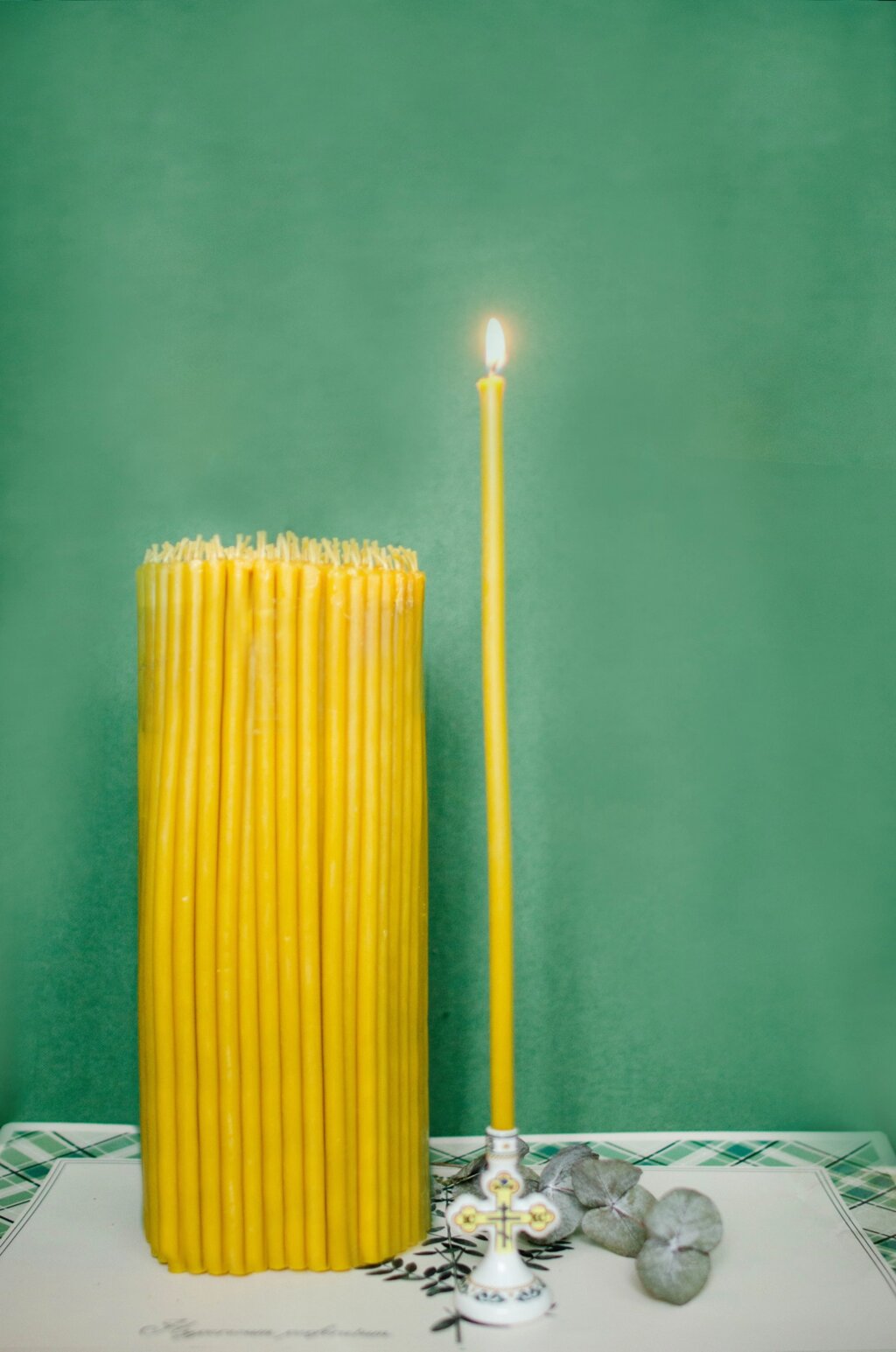 Свечи церковные восковые № 30, 2 кг от компании Восковые свечи Козельск - фото 1