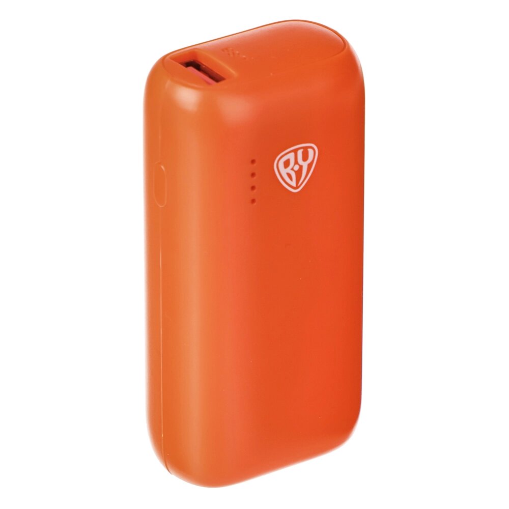 BY Аккумулятор мобильный Мини, 5000мАч, USB/Type-C, Быстрая зарядка QC3.0+PD, 5A, оранжевый от компании ООО "Барс" - фото 1