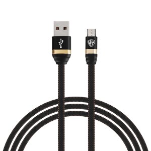 BY Кабель для зарядки Элегант Micro USB, 1м, 3А, быстрая зарядка QC3.0, тканевая оплётка, черный