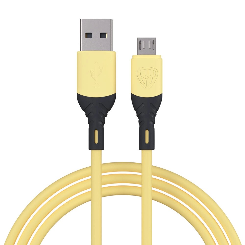 BY Кабель для зарядки Карнавал Micro USB, 1м, 2,4А, желтый от компании ООО "Барс" - фото 1