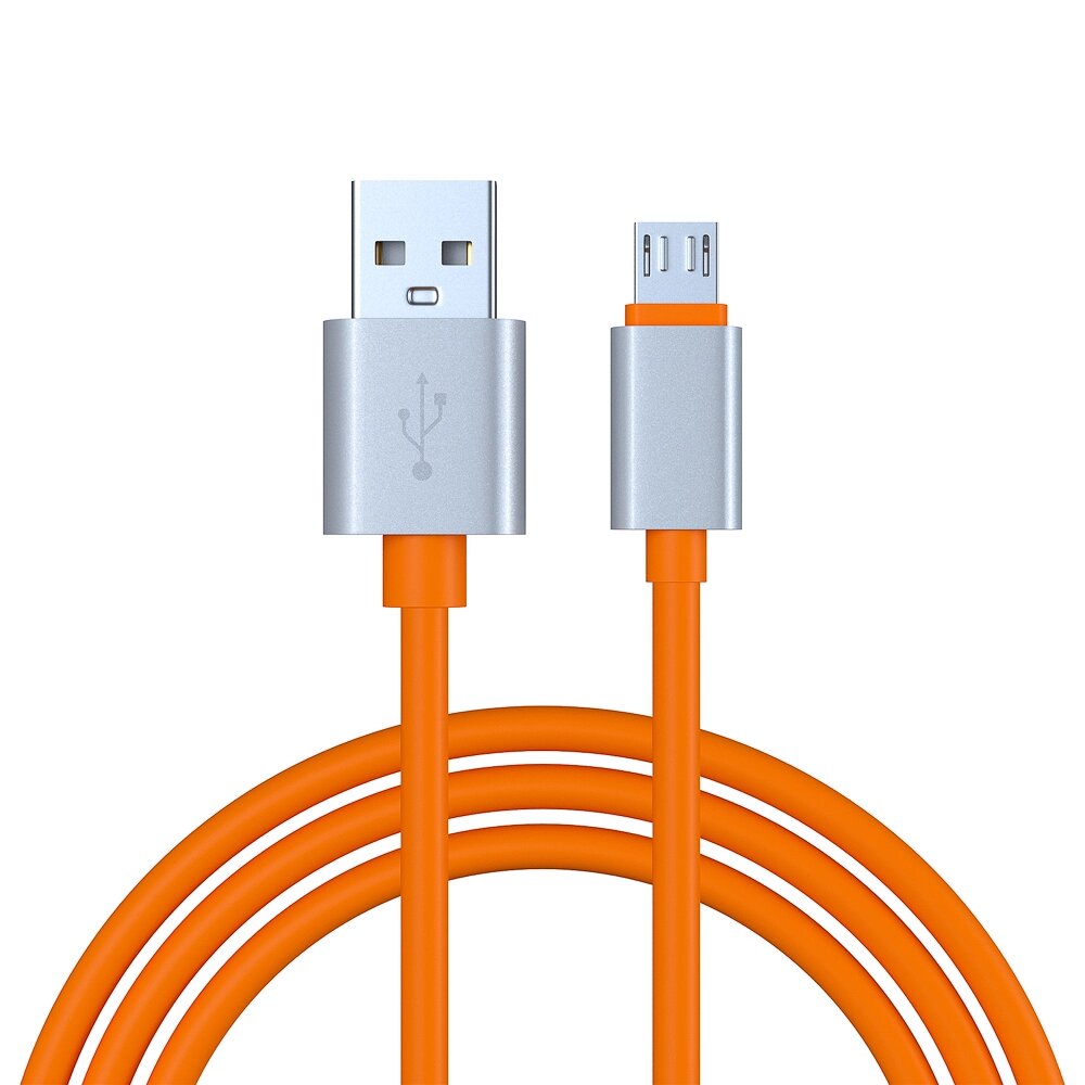 BY Кабель для зарядки Orange Micro USB, 1м, 2А, оранжевый от компании ООО "Барс" - фото 1