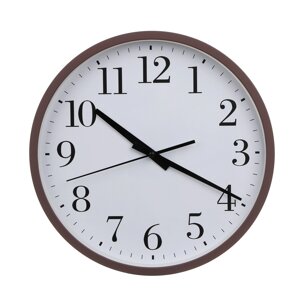 Часы настенные круглые, пластик, d30 см, 1xAA, арт. 06-42