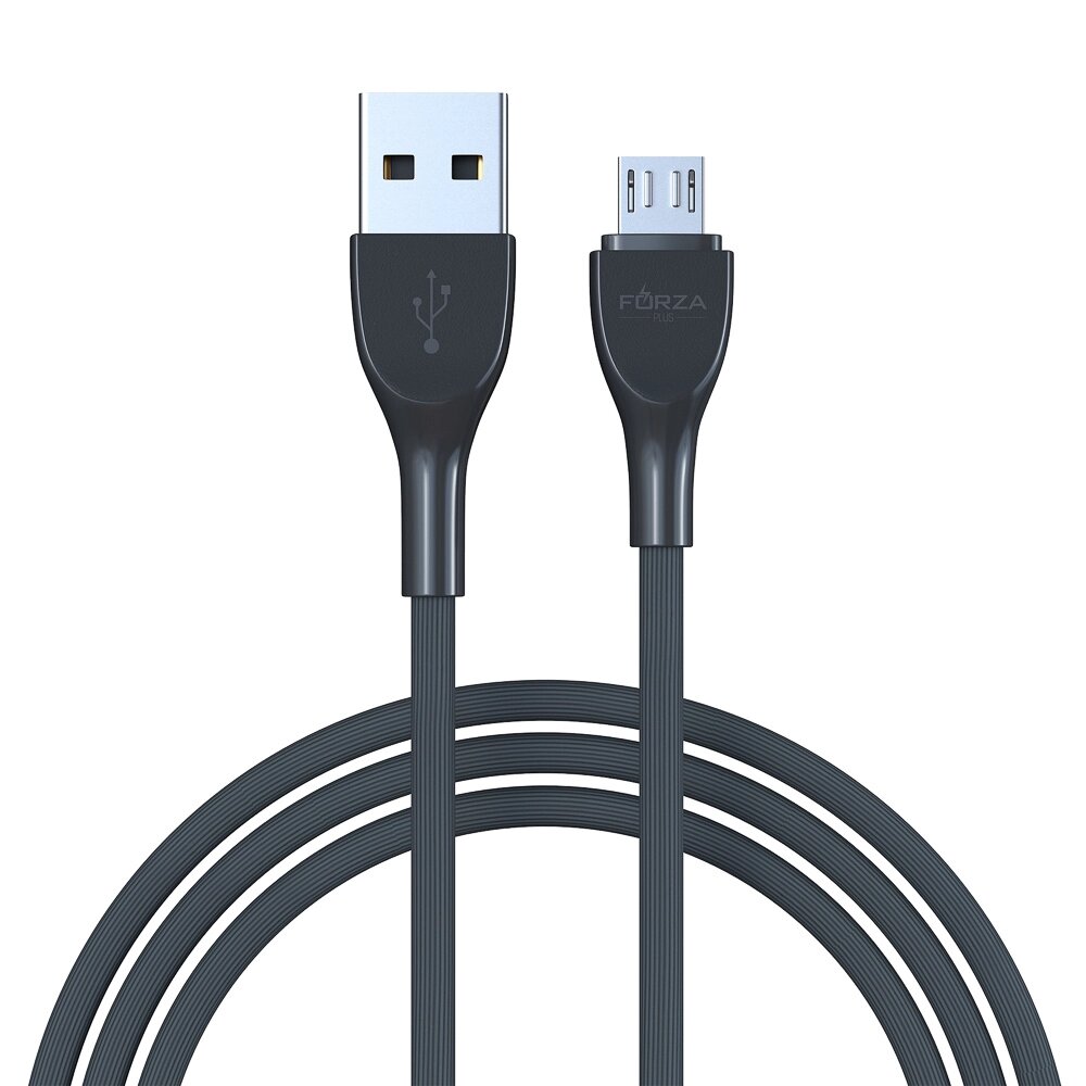 FORZA Кабель для зарядки Акварель Micro USB, 1м, 2А, 4 цвета, пакет от компании ООО "Барс" - фото 1