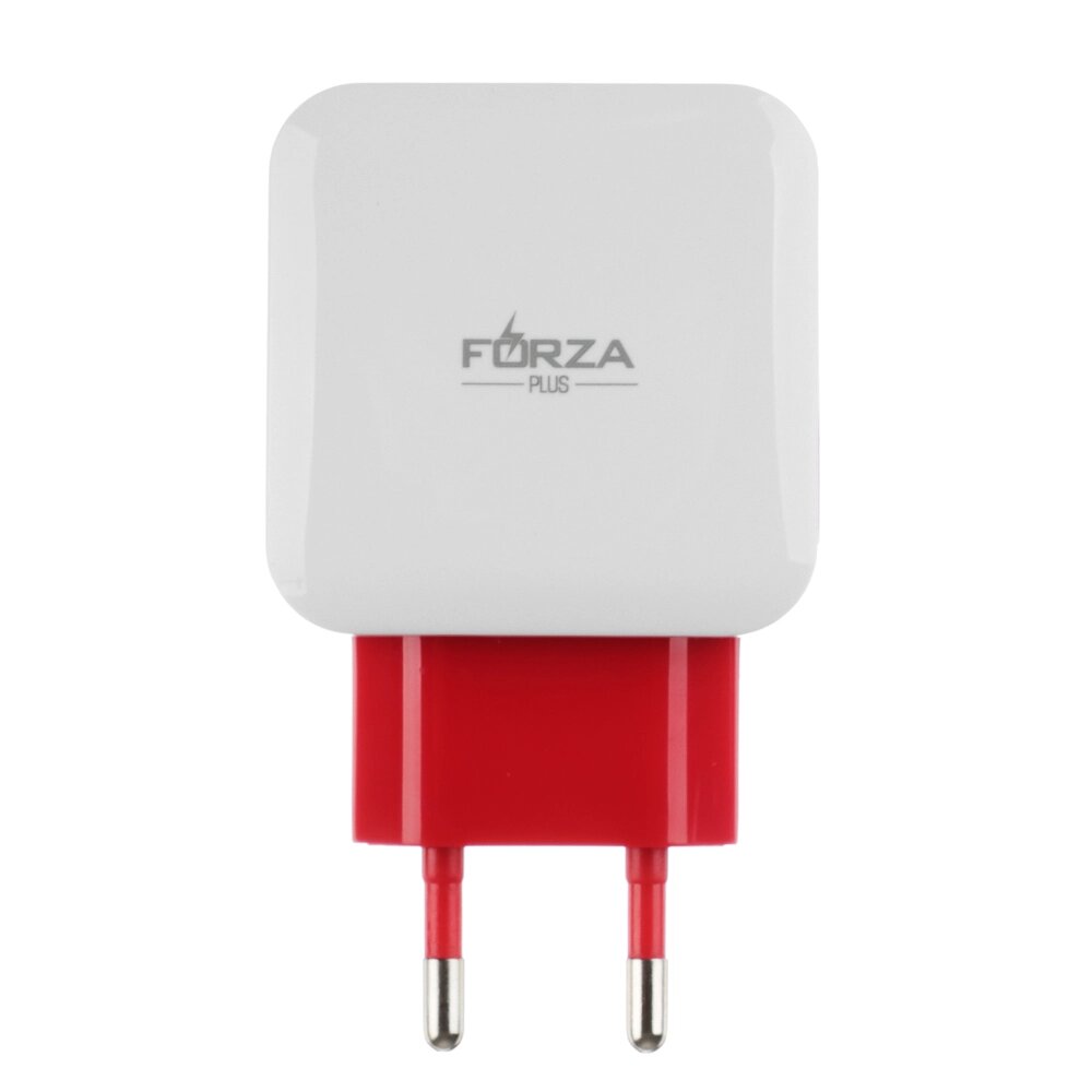 FORZA Сетевое зарядное устройство Акварель, 2xUSB, 2А, 5В, 3 цвета от компании ООО "Барс" - фото 1