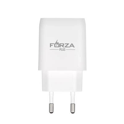 FORZA Сетевое зарядное устройство Стандарт, 2xUSB, 2А, 5В, Белый от компании ООО "Барс" - фото 1