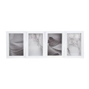 Фоторамка на 4 фотографии, 10х15 см, полипропилен, цвет белый, арт. 23-92