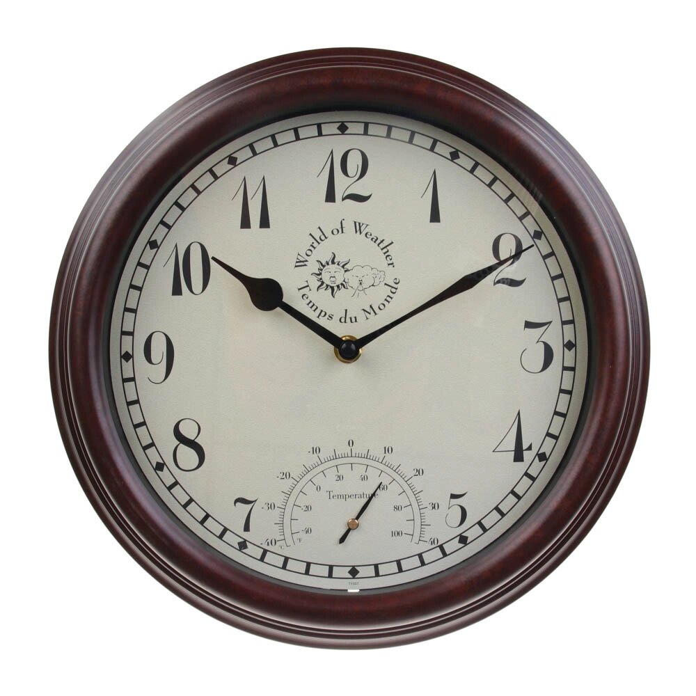 INBLOOM Часы уличные с термометром 25,0x8,7x28,5см, сталь, ПВХ, стекло от компании ООО "Барс" - фото 1