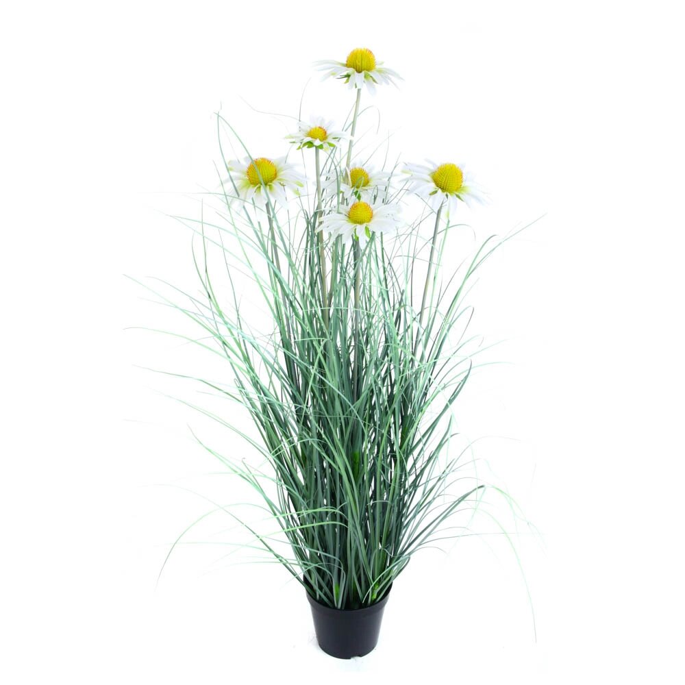 INBLOOM Растение искусственное Ромашка 90см 6 цветков, PE+PVC от компании ООО "Барс" - фото 1