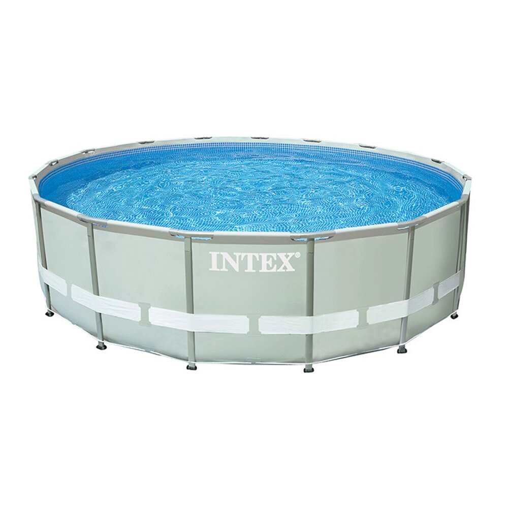 INTEX Бассейн каркасный призматический, 457х107 см, встроенный фильтр-насос, 26724NP от компании ООО "Барс" - фото 1