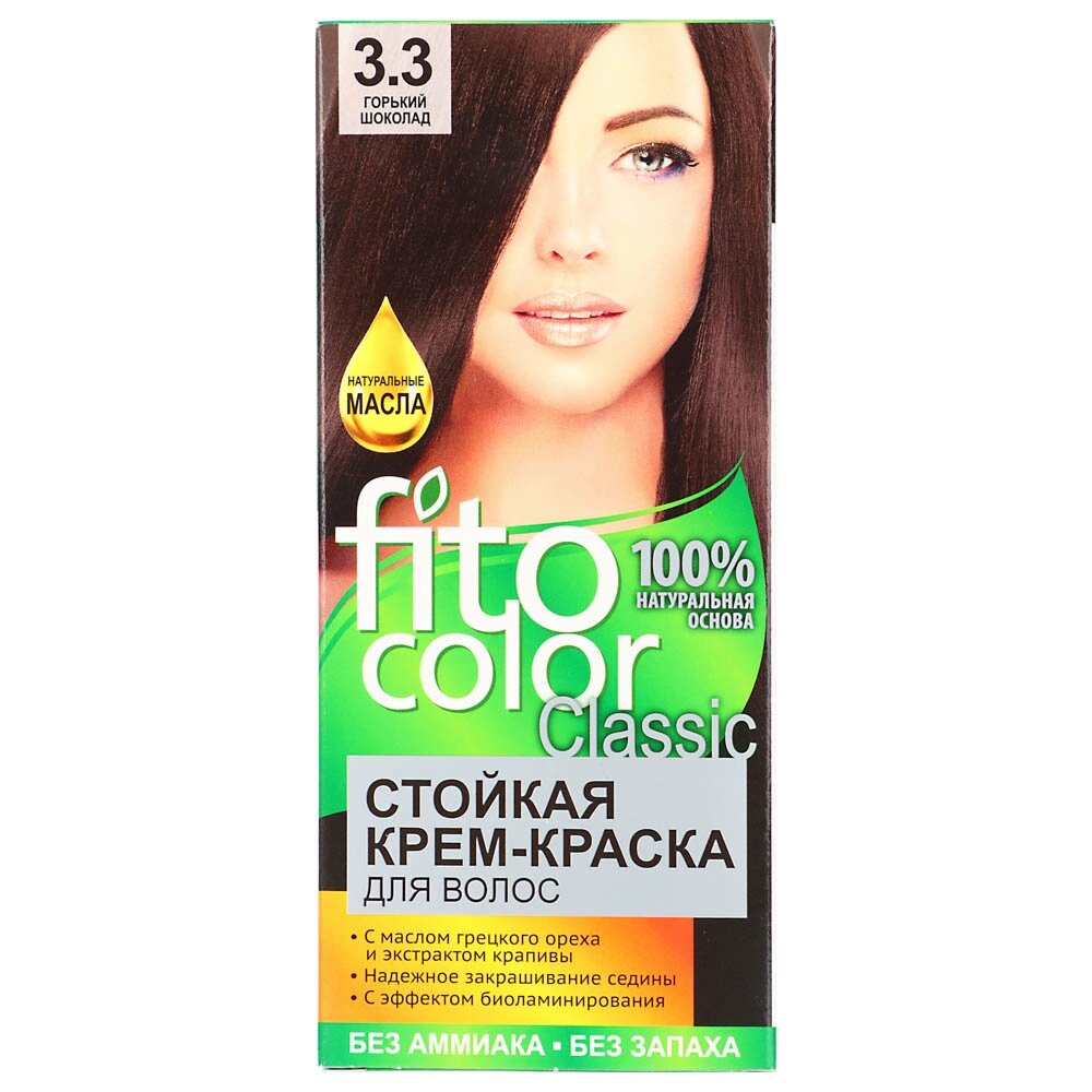 Краска для волос FITO COLOR Classic, 115 мл, тон 3.3 горький шоколад от компании ООО "Барс" - фото 1