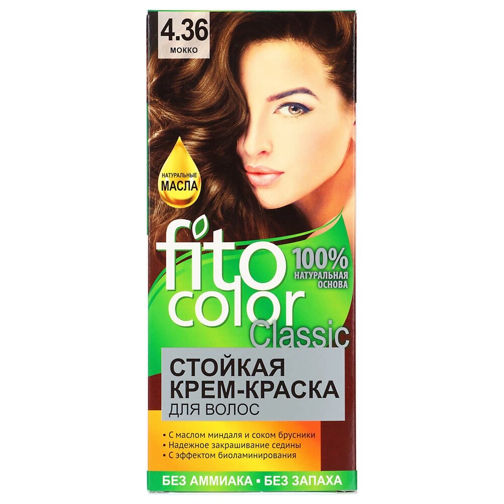 Краска для волос FITO COLOR Classic, 115 мл, тон 4.36 мокко от компании ООО "Барс" - фото 1