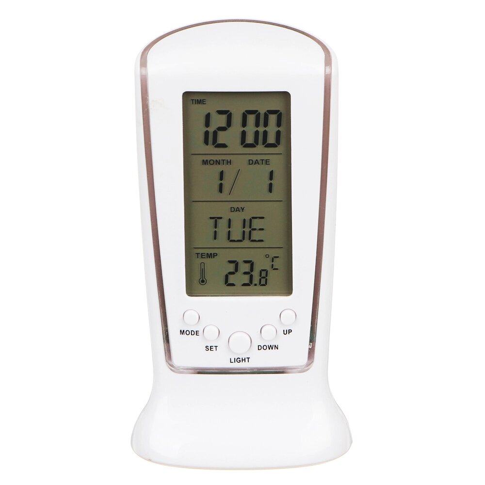 LADECOR CHRONO Будильник электронный с подсветкой, датой и температурой, ABS, 12,6х5,8х5,5см от компании ООО "Барс" - фото 1