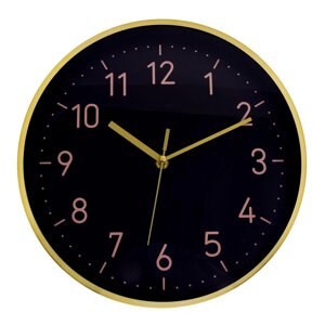 LADECOR CHRONO Часы настенные круглые, металл, d30 см, 1xAA, цвет черный, арт. 06-55