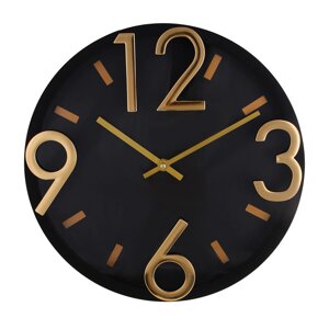 LADECOR CHRONO Часы настенные круглые, пластик, d30 см, 1xAA, цвет черный, арт. 06-60
