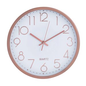 LADECOR CHRONO Часы настенные круглые, пластик, d30 см, 1xAA, оправа цвет золотой, арт. 06-12
