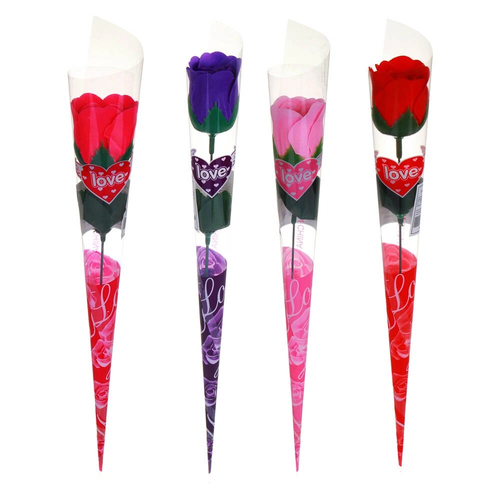 LADECOR Роза из мыльных лепестков, 4 цвета, арт 2 от компании ООО "Барс" - фото 1