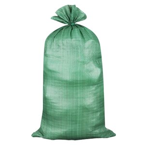 Мешок для строительного мусора полипропиленовый, зеленый (п/п 1 сорт 50 х 90см (3см)353 гр.)