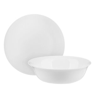 MILLIMI Набор столовой посуды 8пр (тарелка 17,5см - 4шт., салатник 16,5см - 4шт. опаловое стекло
