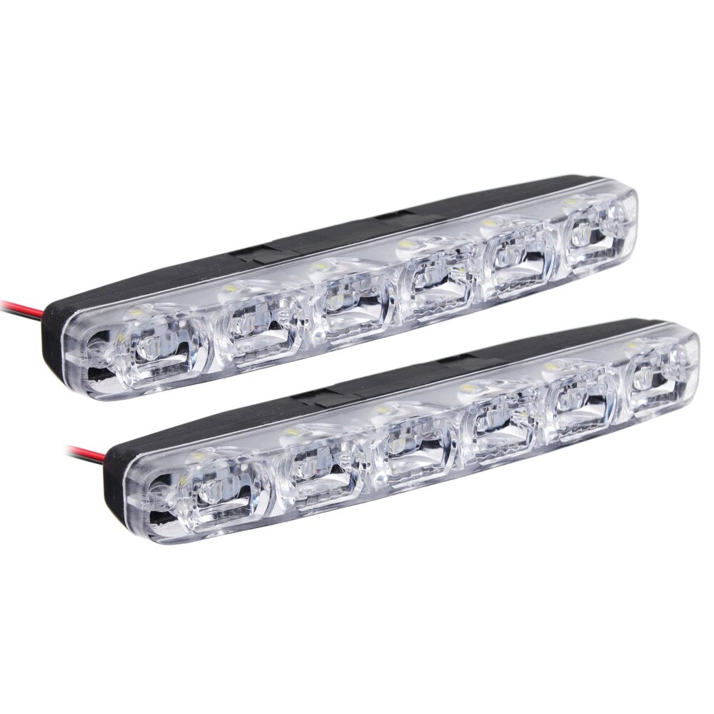 NEW GALAXY Дневные ходовые огни, LED 6шт., пласт. корп., 155мм, 12V, белый, 2шт. от компании ООО "Барс" - фото 1