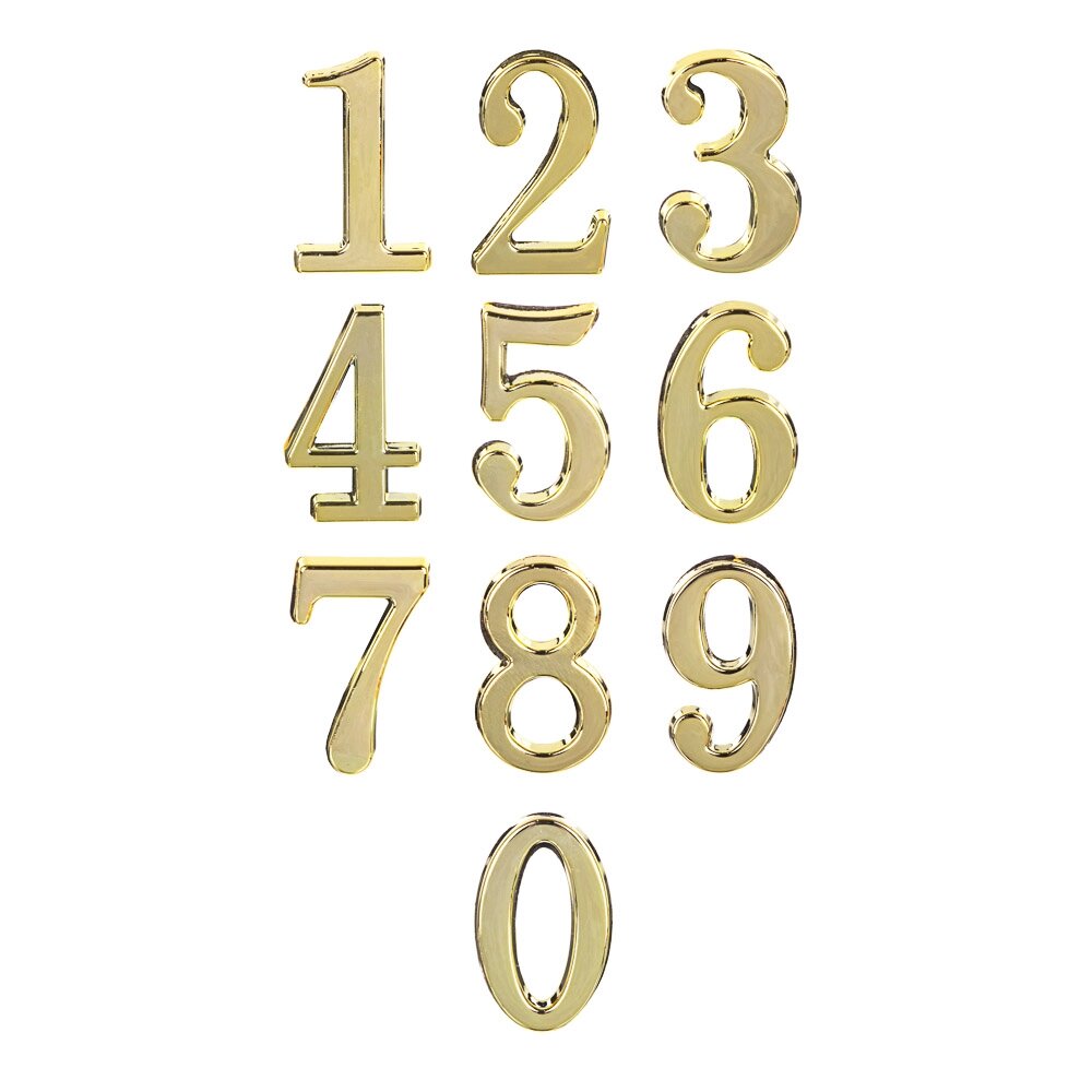 Номер дверной 0,45x28мм, цвет золото, от 0 до 9, пластик от компании ООО "Барс" - фото 1